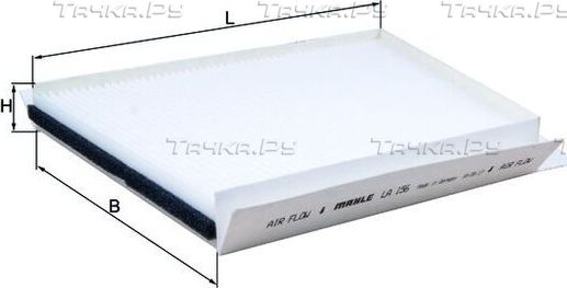 Салонный фильтр Mahle. Артикул LA 156