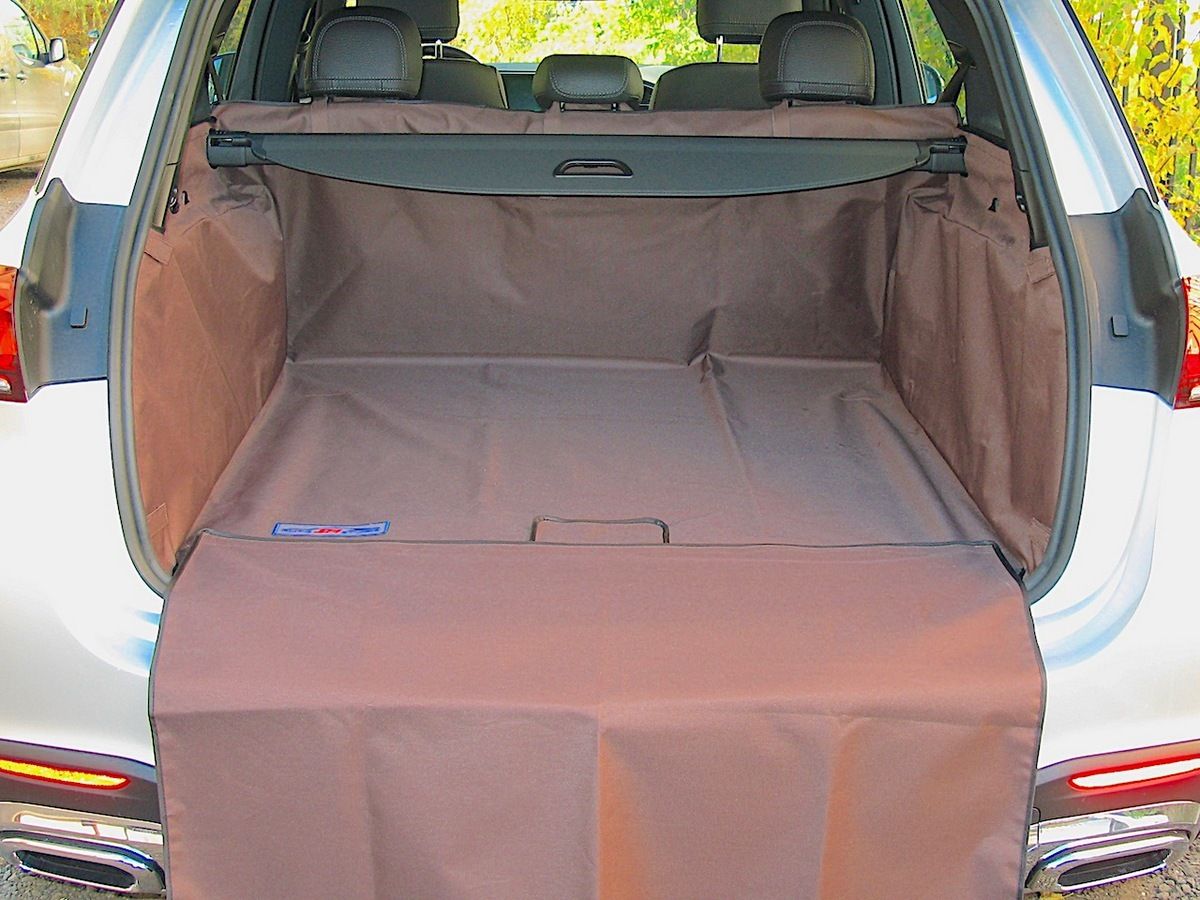 Защитный чехол AUTOSMSTUDIO "Standart" в багажник автомобиля для Mercedes-Benz GLE W167 2018-2026, серый. Артикул TP-GLE167-STD-GR