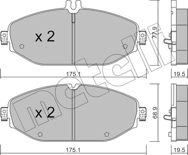Тормозные колодки Metelli. Артикул 22-1132-0