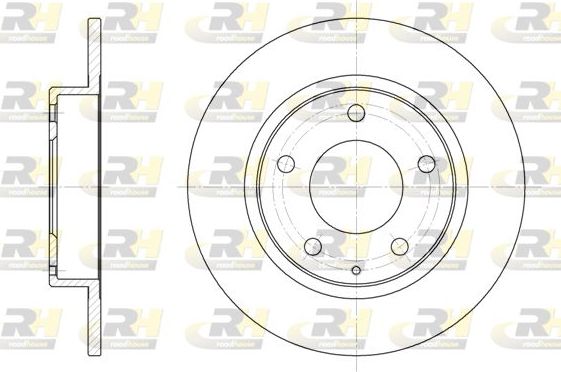 Тормозной диск RoadHouse задний для Mazda 626 IV (GE) 1992-1997. Артикул 6206.00