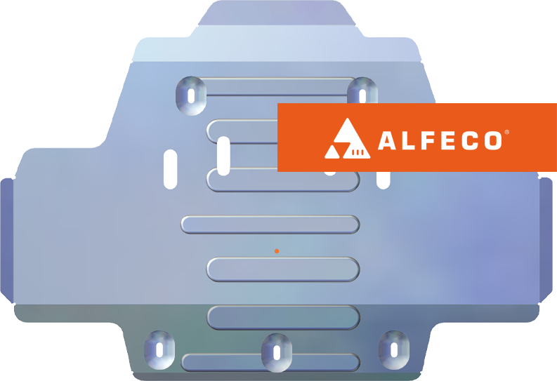 Защита алюминиевая Alfeco (4мм) для картера Toyota Land Cruiser 300 2021-2026. Артикул ALF.24.132 AL4