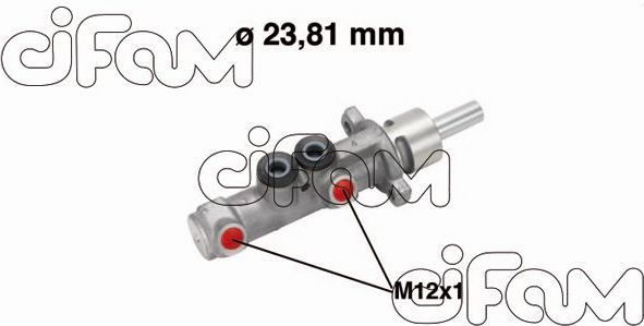 Тормозной цилиндр главный Cifam (алюминий) для Nissan Interstar 2003-2026. Артикул 202-572