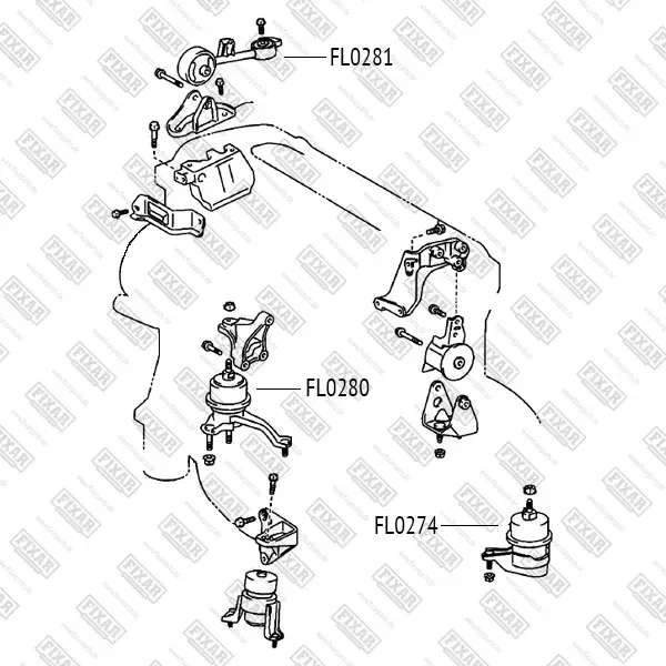 Опора КПП TOYOTA CAMRY 00 (Fixar). Артикул FL0274
