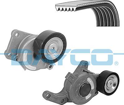 Приводной ремень поликлиновой с роликами (комплект) Dayco. Артикул KPV342