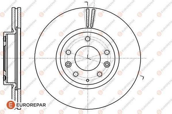 Тормозной диск Eurorepar передний для Mazda 6 II (GH) 2007-2013. Артикул 1618889680