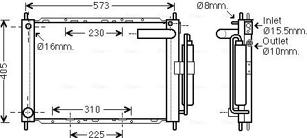Модуль охлаждения NIssan Micra III  Note AVA. Артикул DNM370