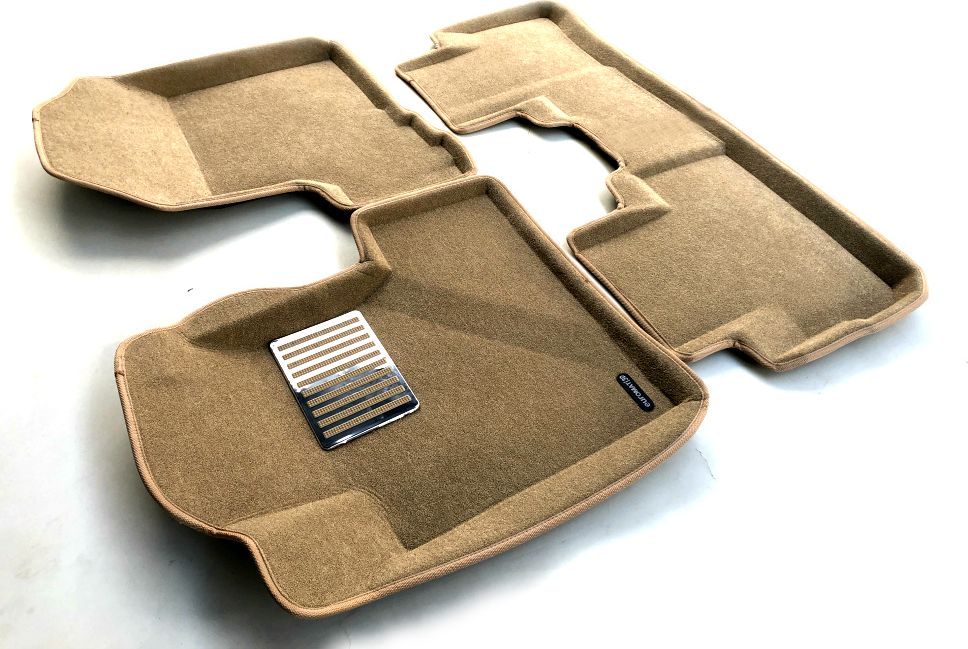 Коврики текстильные 3D Euromat 3D Lux для салона Honda CR-V III 2006-2012 БЕЖЕВЫЕ. Артикул EM3D-002606T