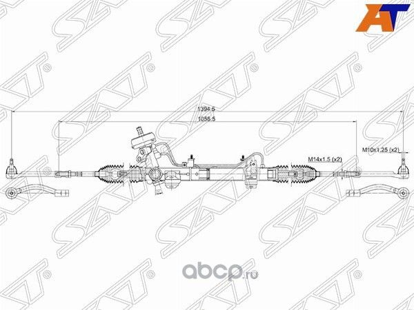 РЕЙКА РУЛЕВАЯ KIA RIOHYUNDAI SOLARIS 11- ST-57700 (SAT). Артикул ST577004L000