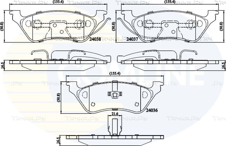 Тормозные колодки Comline Comline. Артикул CBP01164