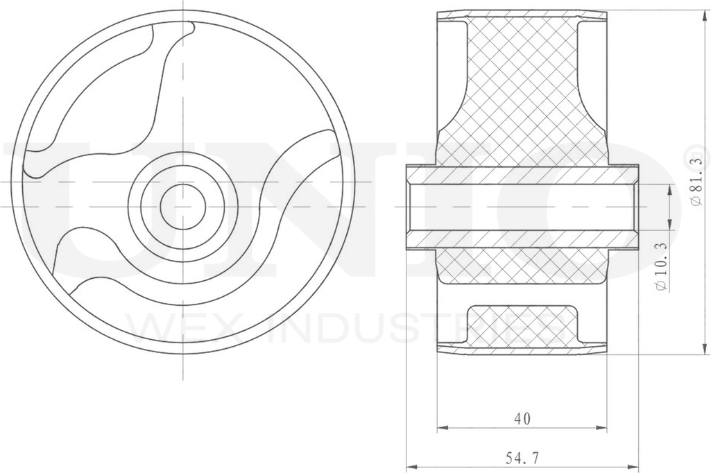 Сайлентблок подрамника (Unio). Артикул RMP-20146