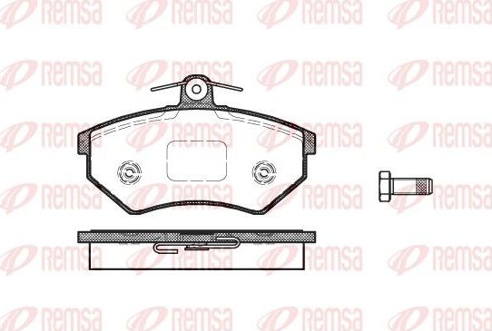 Тормозные колодки Remsa передние для Chery Amulet (A15) I 2003-2014. Артикул 0134.40