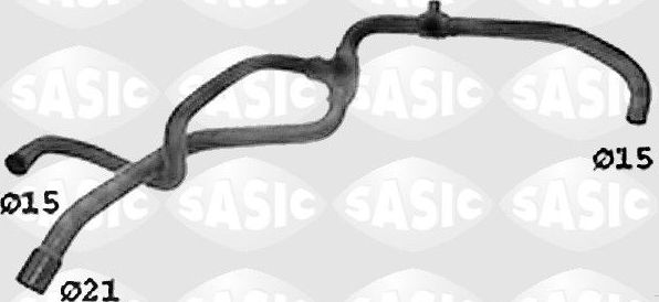 Патрубок радиатора (системы охлаждения) Sasic для Peugeot 205 1987-1998. Артикул SWH0353