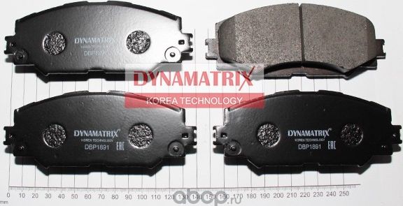 Колодки тормозные дисковые (Dynamatrix-Korea) Dynamatrix-Korea. Артикул DBP1891