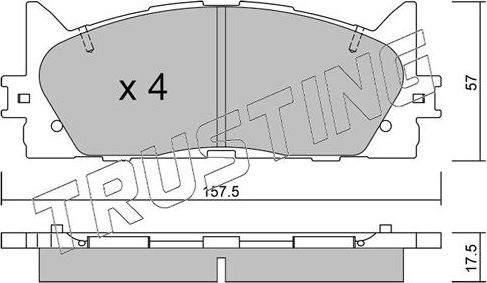 Тормозные колодки Trusting. Артикул 899.0