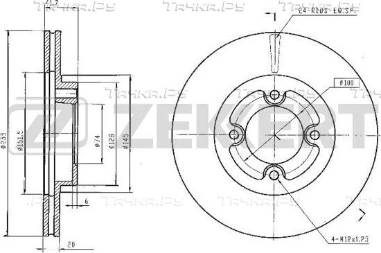 Тормозной диск Zekkert. Артикул BS-5502