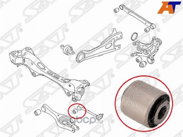 Сайлентблок заднего поперечного рычага с шаровой HYUNDAI IX35TUCSONKIA SPORTAG (SAT). Артикул ST552561H000