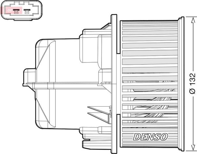Вентилятор, мотор печки (отопителя) салона Denso для Volvo S60 II 2010-2018. Артикул DEA33002