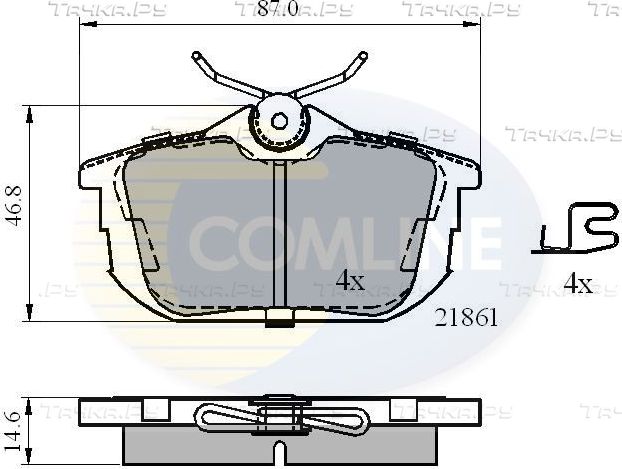 Тормозные колодки Comline Comline задние для Mitsubishi Carisma I 1995-2006. Артикул CBP3945