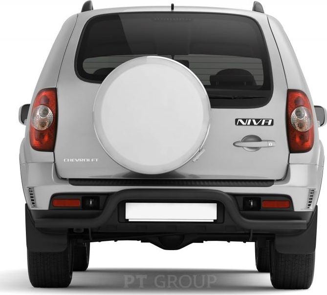Защита PT Group заднего бампера d=63 мм Волна ШАГРЕНЬ (ППК) для Chevrolet Niva I рестайлинг 2009-2020. Артикул LNV330102
