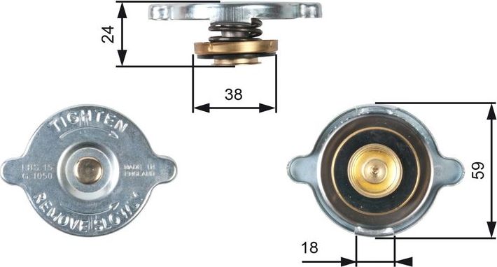 Крышка радиатора Gates для Audi 50 1974-1978. Артикул RC113