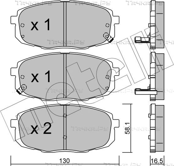 Тормозные колодки Metelli передние для Kia Ceed II 2012-2018. Артикул 22-0513-0
