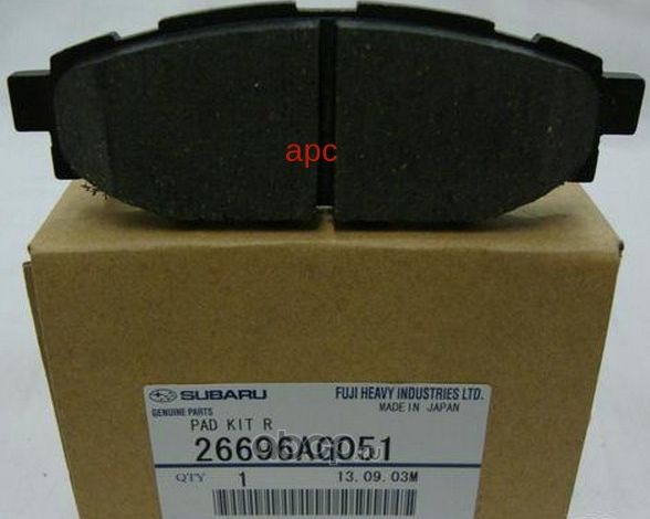 Тормозные колодки Subaru для Subaru Forester I 1998-2002. Артикул 26696AG051