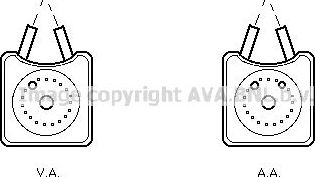 Радиатор масляный (маслоохладитель) для двигателя AVA для Audi Cabriolet 1994-2000. Артикул VN3147