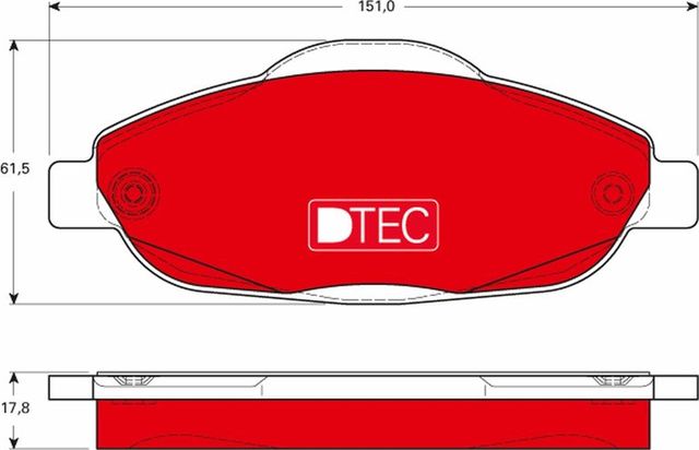 Тормозные колодки TRW DTEC COTEC. Артикул GDB1761DTE