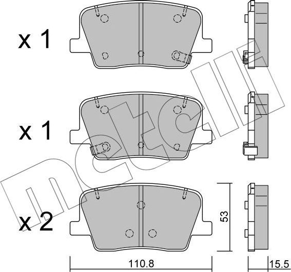 Тормозные колодки Metelli. Артикул 22-1232-0