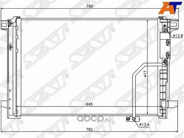 Радиатор кондиционера MERCEDES E-CLASS W212 09-ME (SAT). Артикул STMD093940