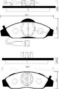 Тормозные колодки HSB передние для SsangYong Korando II 1996-2002. Артикул HP4006
