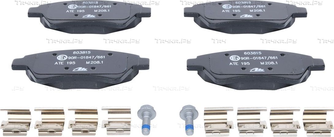 Тормозные колодки ATE передние для Renault Megane II 2002-2005. Артикул 13.0460-3815.2