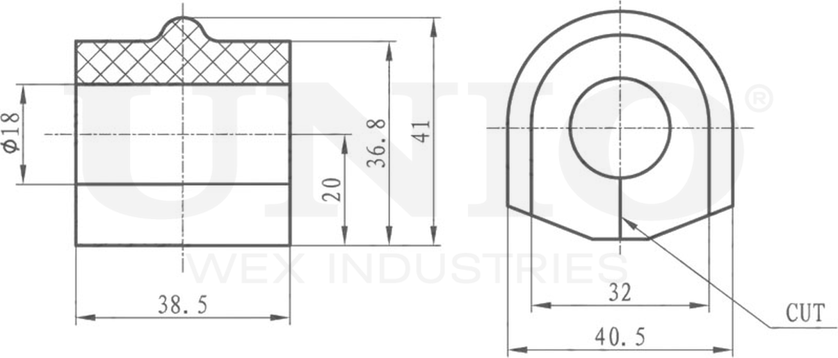 Втулка стабилизатора (Unio). Артикул RMP-10171