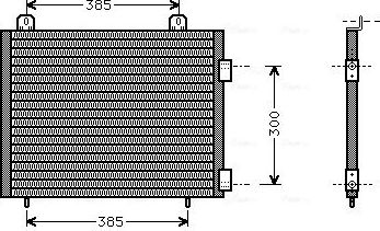 Радиатор кондиционера (конденсатор) AVA (алюминий) для Land Rover Freelander I 1998-2006. Артикул AU5141