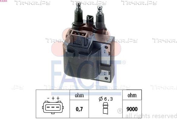 Катушка зажигания Facet Made in Italy - OE Equivalent для Renault Laguna I 1995-2001. Артикул 9.6255