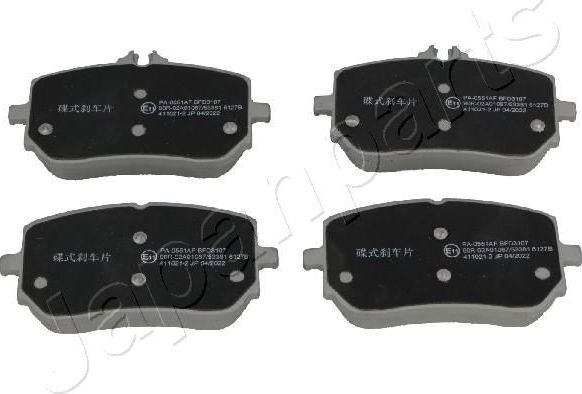 Тормозные колодки Japanparts. Артикул PA-0551AF