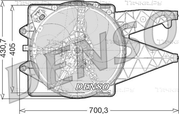 Вентилятор радиатора двигателя Denso. Артикул DER01020