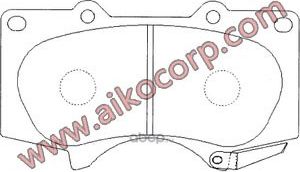 Колодки TOYOTA LC 120/ LC 150 (2003-) передние (Aiko). Артикул PF1482