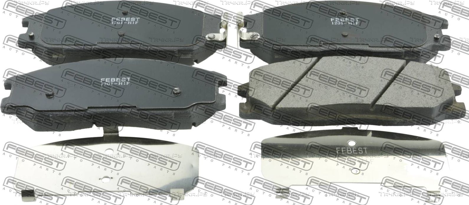 Тормозные колодки Febest передние для Hyundai Equus I 1999-2009. Артикул 1201-H1F