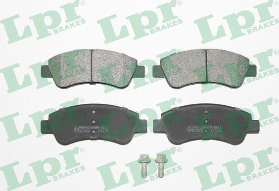 Тормозные колодки LPR передние для Citroen C4 I 2004-2011. Артикул 05P1188