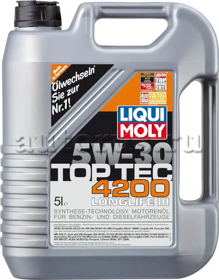 МАСЛО МОТОРНОЕ СИНТ. TOP TEC 4200 5... (Liqui Moly). Артикул 3707