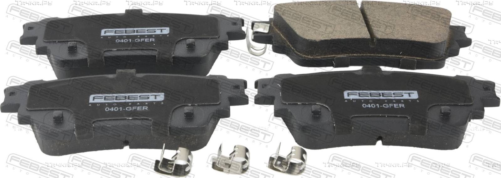 Тормозные колодки Febest задние для Mitsubishi Outlander III 2012-2026. Артикул 0401-GFER