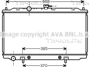 Радиатор охлаждения двигателя AVA. Артикул DNA2218