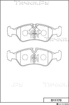 Тормозные колодки MK Kashiyama передние для Chevrolet Tracker III (Trax) 2012-2026. Артикул D11170