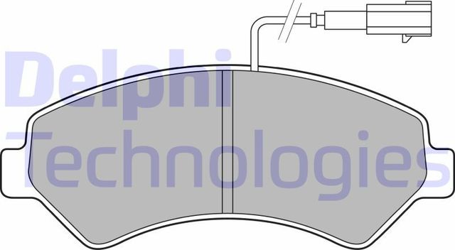 Тормозные колодки Delphi (Low-Metallic) передние для MAN TGE 2016-2026. Артикул LP3545