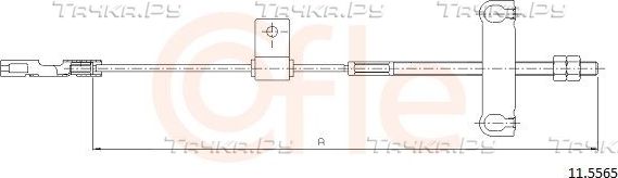 Трос ручника (тросик ручного тормоза) Cofle. Артикул 11.5565