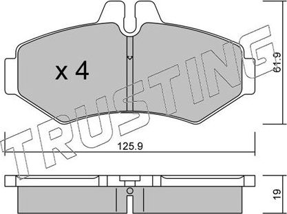 Тормозные колодки Trusting. Артикул 588.0