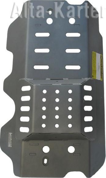 Защита алюминиевая Мотодор для задних дифферевнциала и моста Land Rover Defender 2007-2026. Артикул 383216