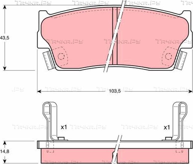 Тормозные колодки TRW. Артикул GDB885