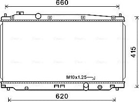 Радиатор охлаждения двигателя AVA для Honda Fit II 2008-2014. Артикул HD2253